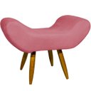 Ver imagem 4 de Kit Poltrona Decorativa Para Sala Recepção Escritório Consultório + Puff Emilia Suede
