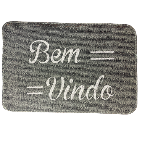 Capacho Estampado 40x60 100% Propileno - Cinza