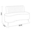 Ver imagem 4 de Sofá 2 Lugares para Sala Living 135cm Pés Palito Tamar K04 Veludo Cinza Escuro - Mpozenato