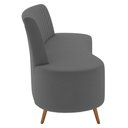Ver imagem 6 de Sofá 2 Lugares para Sala Living 135cm Pés Palito Tamar K04 Veludo Cinza Escuro - Mpozenato
