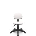 Ver imagem 3 de Cadeira Secretaria Giratoria Bolt - Couro Sintetico Corano - Branco