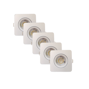 Kit 10 Spot Led Slim Quadrado 5w 6500k Luz Branca Fria - Áreas Internas