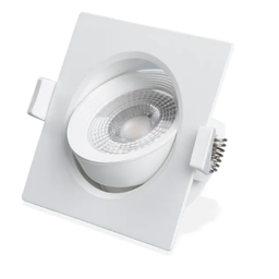 Kit 10 Spot Led Slim Quadrado 5w 6500k Luz Branca Fria - Áreas Internas - 2