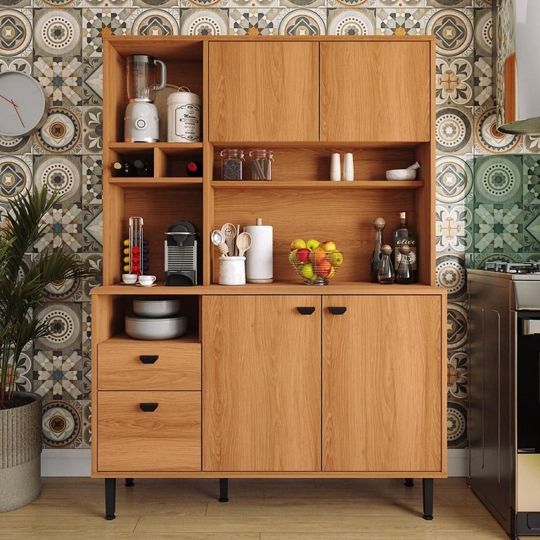 Armário de Cozinha Completa 4 Portas 2 Gavetas Veneza Movelove