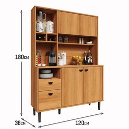 Armário de Cozinha Completa 4 Portas 2 Gavetas Veneza Movelove - 4