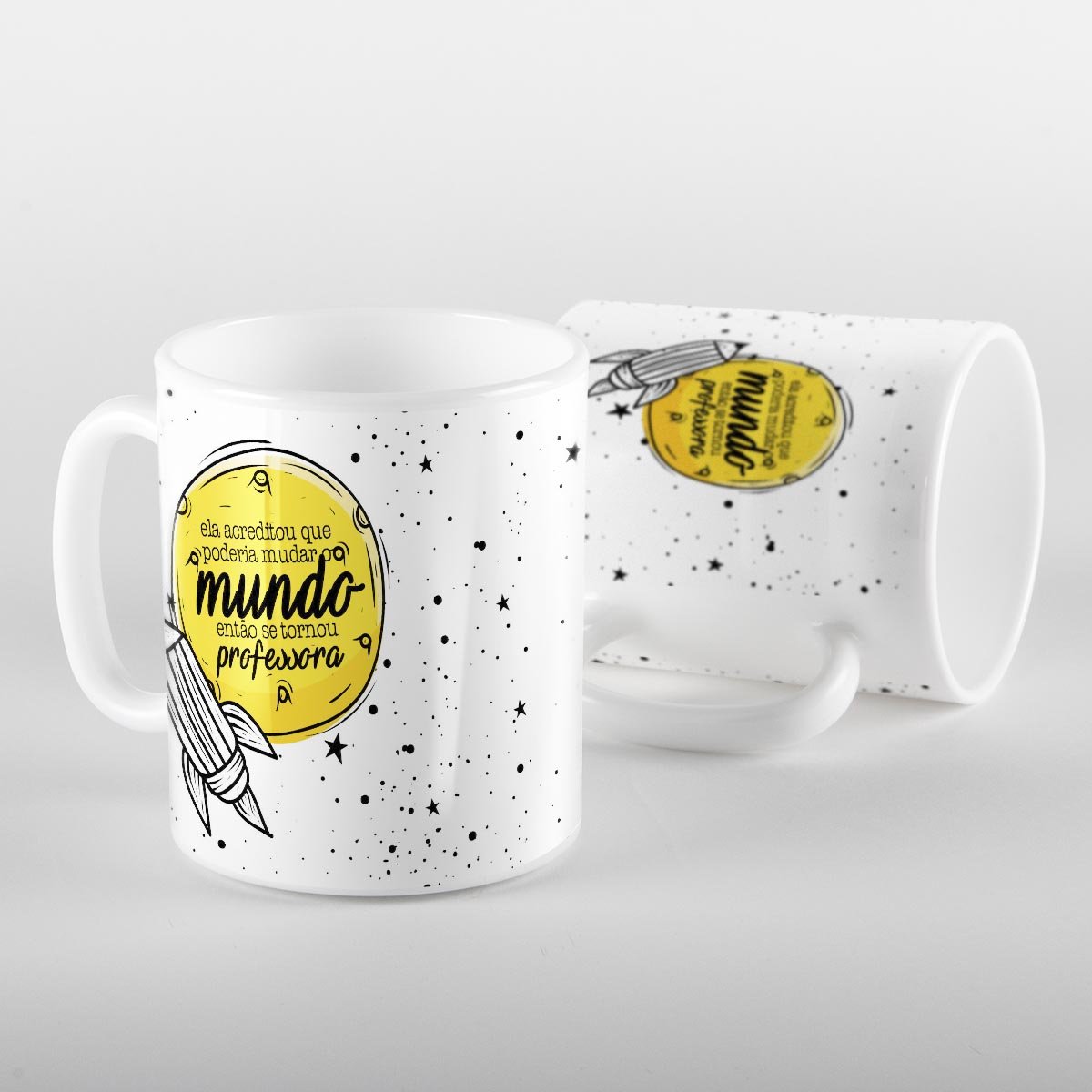 Caneca Professores O Melhor Mundo | MadeiraMadeira