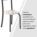 Ver imagem 6 de Conjunto de Mesa Tubular 70cm x 70cm Tampo em MDF com 4 Cadeiras Dany Preto/Arabesco/Txt