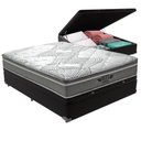 Ver imagem 1 de Cama Box com Baú Viúvo Bravus com Colchão Ibiza Molas Ensacadas Preto Vtech