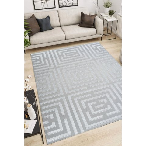 Tapete Sala 200x250 Chevron Cinza 399