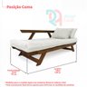 Sofá Japão Futon Caramelo em Madeira Maciça Imbuia - 6