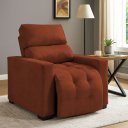 Ver imagem 2 de Poltrona Cadeira do Papai e Mamãe Reclinável Retrátil para Sala de Descanso Madri Terracota