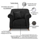 Ver imagem 4 de Kit Poltrona E Sofá 2 Lugares 1,60m Veludo Preto