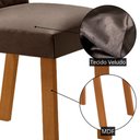 Ver imagem 5 de Mesa de Jantar Carolina 180cm Tampo MDF Vidro Canto Copo com 6 Cadeiras Lira