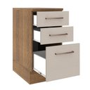 Ver imagem 4 de Balcão 40 Cm 3 Gavetas Rustic/crema Agata Madesa