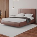 Ver imagem 2 de Cama Queen Flutuante com Cabeceira 160cm Astra S04 Couríssimo Telha - Lyam Decor