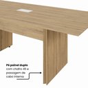 Ver imagem 5 de Mesa Reunião Retangular 2,00 m X 0,90 m Tampo e Pé Painel Duplo Chanfrado 45° com Caixa de