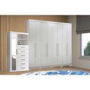 Ver imagem 1 de Guarda Roupa 2 Peças 1 Guarda Roupa + 1 Cômoda Qc145 Branco Santos Andirá