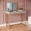 Ver imagem 2 de Penteadeira com Espelho Basculante 1 Gv P1040 Champagne Arenas Pp Milani Store