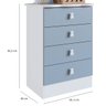 Cômoda Infantil 4 Gavetas Azul 1320 - Percasa - 3