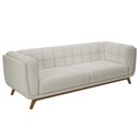 Ver imagem 2 de Sofá 02 Lugares para Sala de Estar Pés em Madeira 180cm Florian M03 Bouclê Bege Claro - Lyam Decor