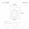 Assento Poliester Soft Close Antimicrobiano Link LK Branco para vaso Deca - 3