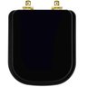 Assento Sanitário com Amortecedor Axis Ébano (preto) para Vaso Deca com Ferragem Dourada - 1