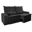 Ver imagem 7 de Sofá Retrátil e Reclinável 2,30m Essence Velusoft Preto Cama Inbox