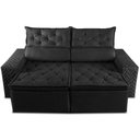 Ver imagem 5 de Sofá Retrátil e Reclinável 2,30m Essence Velusoft Preto Cama Inbox