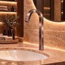 Ver imagem 6 de Torneira Laguna Rose Escovado Alta Aço Inox 304 Luxo Goldenx