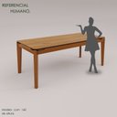 Ver imagem 4 de Mesa 1,80x90 Premium em Madeira Maciça Tampo 100% MDF Laminado Marrom/Cinamomo