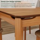 Ver imagem 5 de Mesa 1,80x90 Premium em Madeira Maciça Tampo 100% MDF Laminado Marrom/Cinamomo