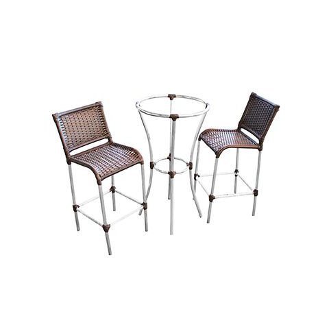 Conjunto Mesa Bistrô 2 Banquetas Marrom