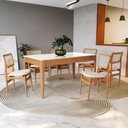 Ver imagem 1 de Conjunto Sala de Jantar Madeira Maciça 6 Cadeiras Kappesberg