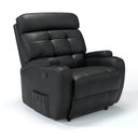 Ver imagem 1 de Poltrona do Papai Reclinável em Corino Importado Cor Preto Reclinação Manual - Modelo Florença