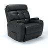 Poltrona do Papai Reclinável em Corino Importado Cor Preto Reclinação Manual - Modelo Florença - 1