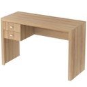 Ver imagem 6 de Mesa para Escritório Escrivaninha 2 Gavetas Amêndoa
