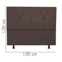 Ver imagem 3 de Cabeceira Estofada Cama Box King Jade 195cm Suede:marrom