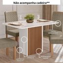 Ver imagem 3 de Mesa de Jantar Cris Retangular - 100% Mdf, Base Ripada Mel - Sonetto