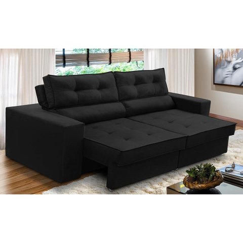 Sofá Retrátil e Reclinável 2 Lugares 1,50m com Molas Mirela Suede Adonai Estofados