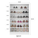 Ver imagem 4 de Armário Multiuso Sapateira 5 Prateleiras Yasmin Branco - Pallazio