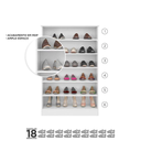 Ver imagem 3 de Armário Multiuso Sapateira 5 Prateleiras Yasmin Branco - Pallazio