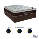 Ver imagem 3 de Cama Box Baú Bipartido King Marrom e Colchão Sleep King Molas Ensacadas Ortobom