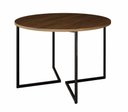 Ver imagem 1 de Mesa de Jantar Industrial Base De Ferro Preto em V Tampo 110 Amêndoa