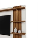 Ver imagem 7 de Home Mariana 1,80m Tv 55" Painel Ripado Nichos e Led - Off White / Amendoa