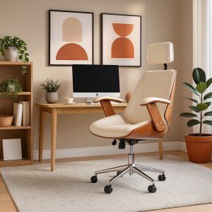 Cadeira de Escritório Moderna Presidente Lisboa:bege