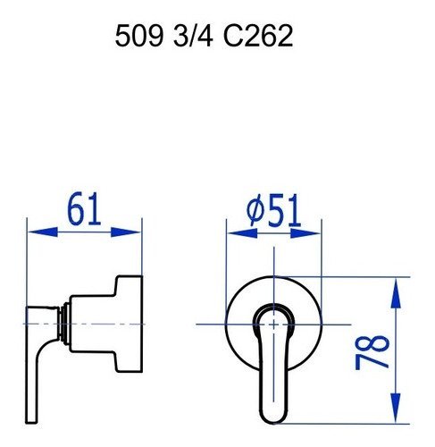 Acabamento Registro 3/4 Champanhe Túnis Clássica 262 Fani - 5