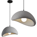 Ver imagem 1 de Lustre Pendente Luminária Japonesa Wabi-sabi Orgânico Cogumelo Concreto Gimpo Ltj30-cinza-b