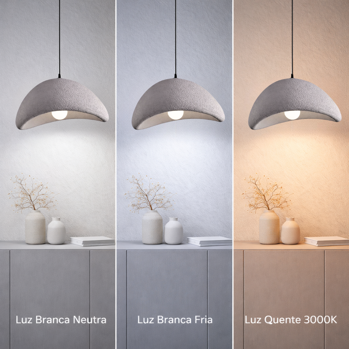 Ver imagem 7 de Lustre Pendente Luminária Japonesa Wabi-sabi Orgânico Cogumelo Concreto Gimpo Ltj30-cinza-b