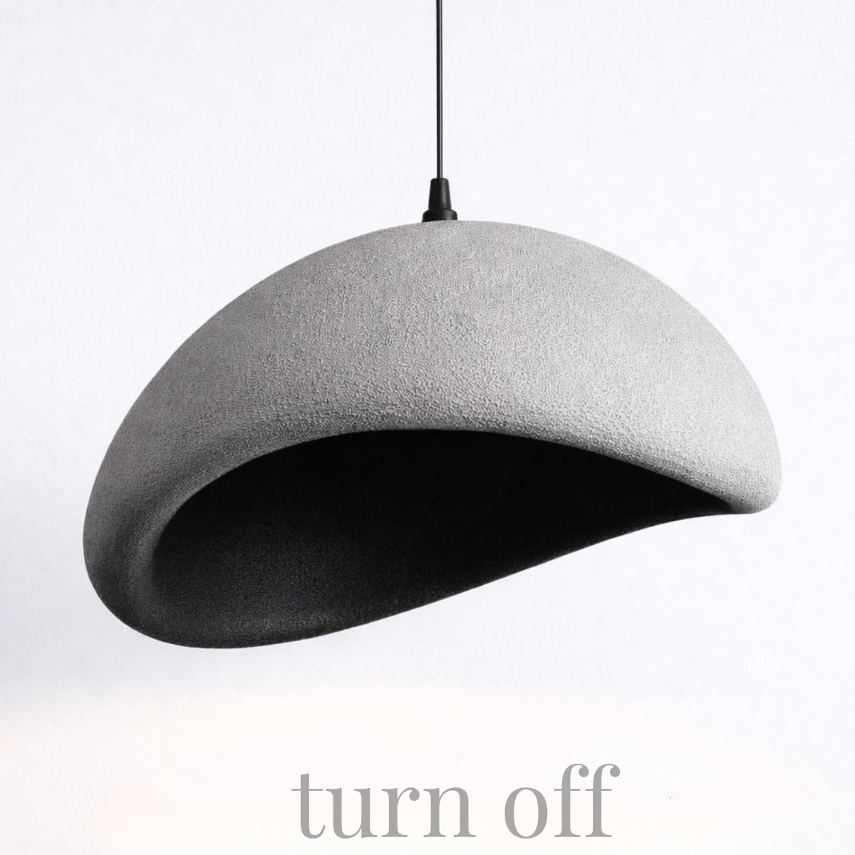 Ver imagem 3 de Lustre Pendente Luminária Japonesa Wabi-sabi Orgânico Cogumelo Concreto Gimpo Ltj30-cinza-b