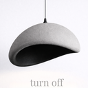 Ver imagem 3 de Lustre Pendente Luminária Japonesa Wabi-sabi Orgânico Cogumelo Concreto Gimpo Ltj30-cinza-b